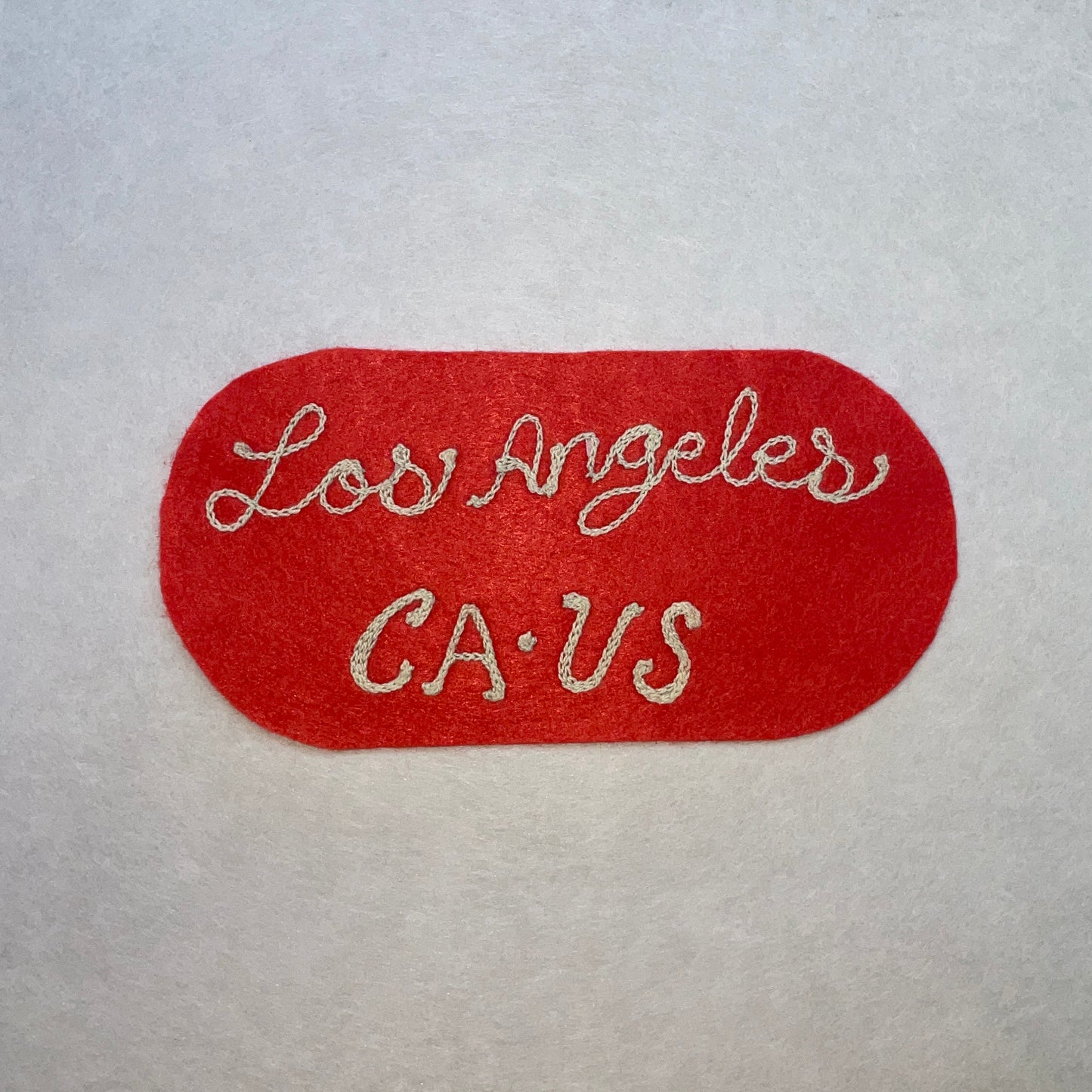 "LA CA US" - White